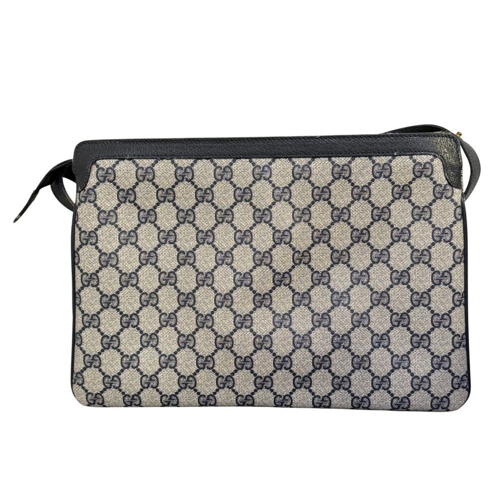 Gucci Vintage GG Supreme Monogram Navy Canvas Crossbody Bag - Picture 2 of 14